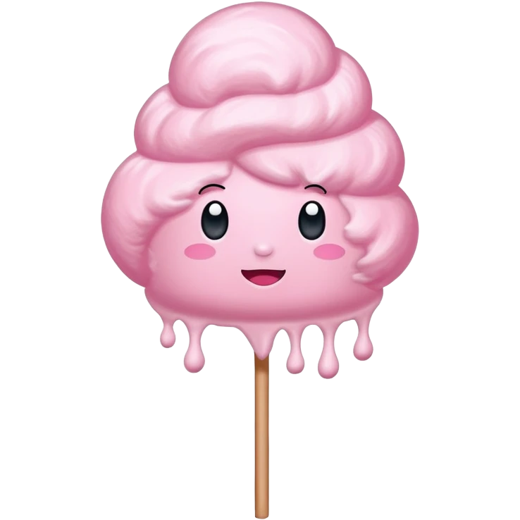 Giant cotton candy bigger than a person's head emoji