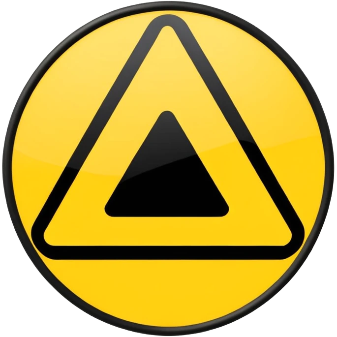 warning sign inside a circle emoji