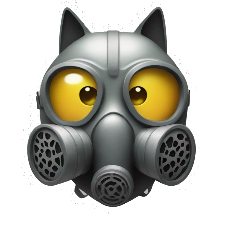 gas mask cat emoji
