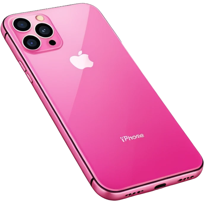 Create me a pink iPhone 17 pro image with the screen. png emoji