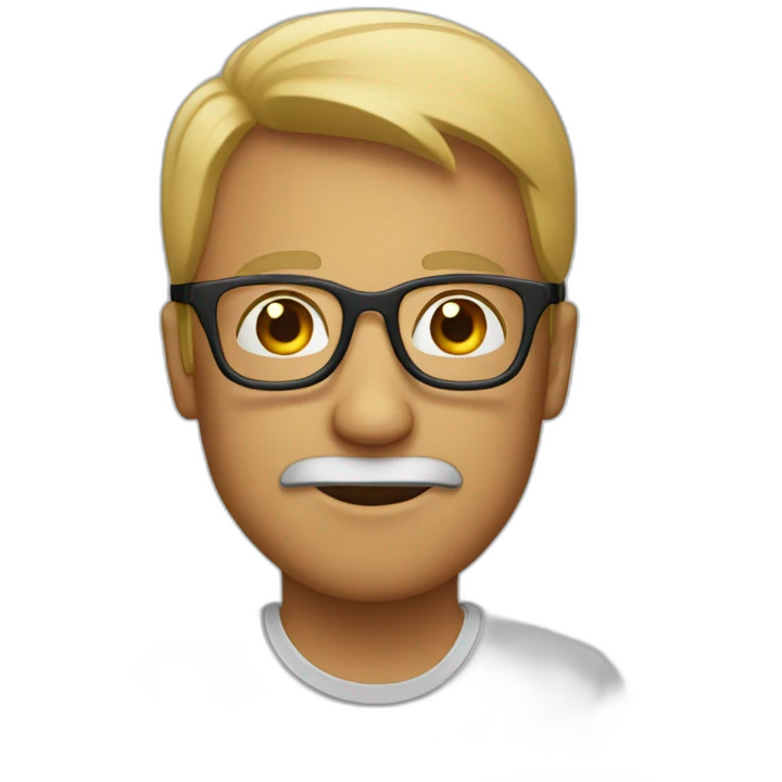 man wearing one eye glasses emoji