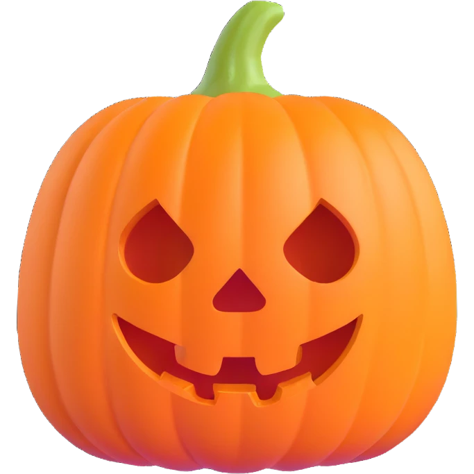 sweet pumpkin fruit, no face, no jack-o-lantern emoji