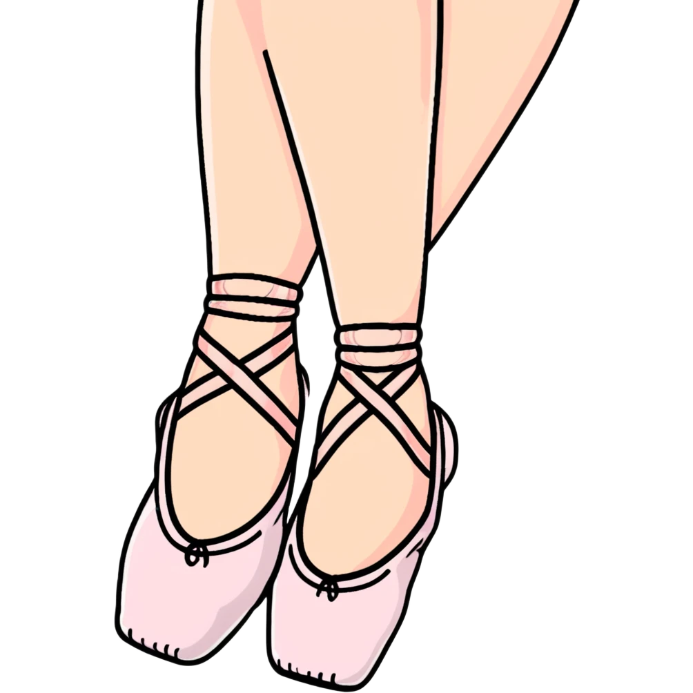 Pale pink ballet shoes emoji