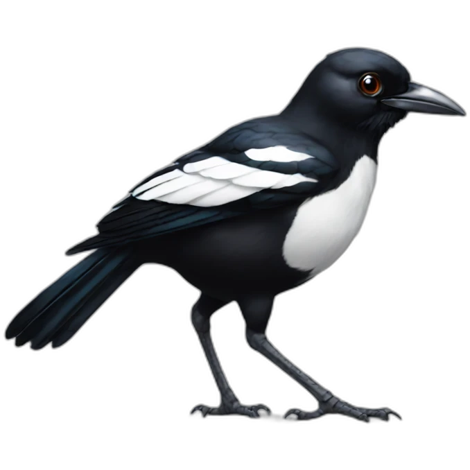 magpie walking emoji