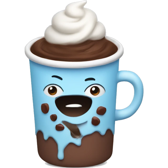 Frozen with hot choclate emoji
