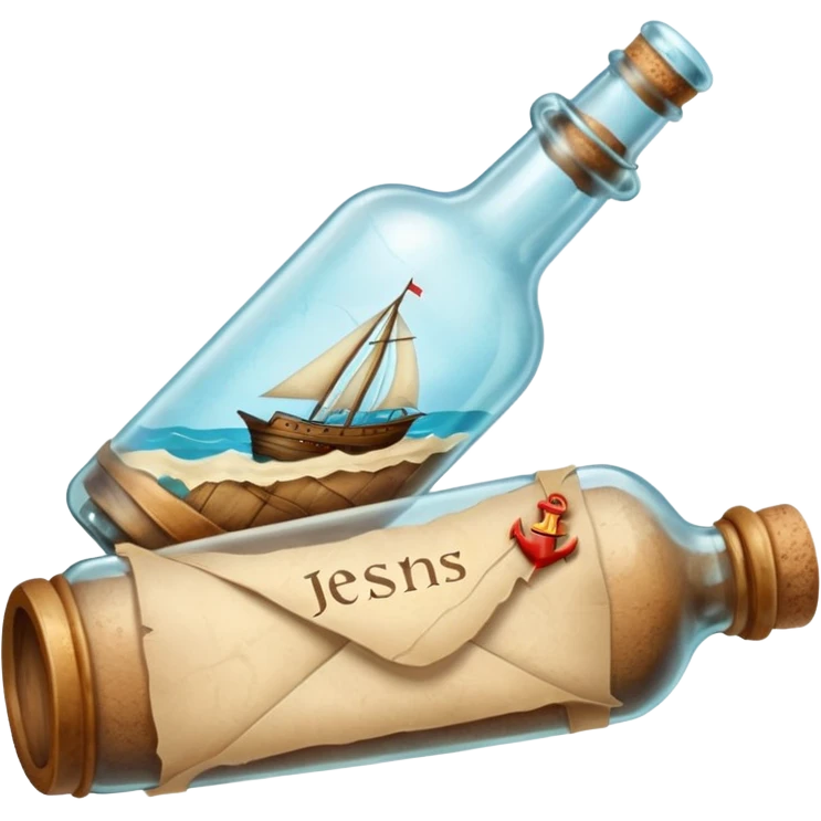 Message letter in Bottle emoji