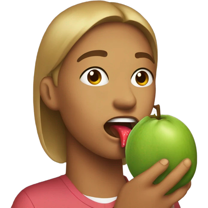 someone eating guava emoji