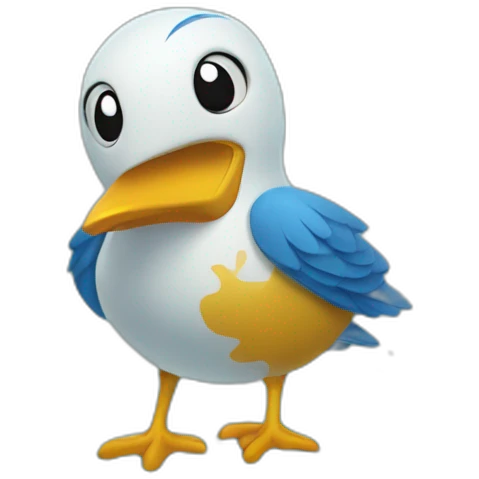 Oiseau dans l'eau emoji