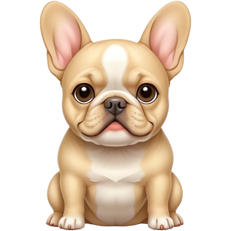 Beige colored french bulldog emoji