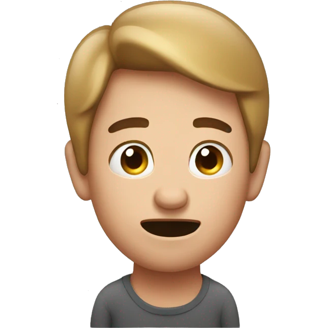 man accidentally farting emoji
