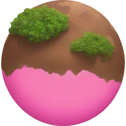 pink earth emoji