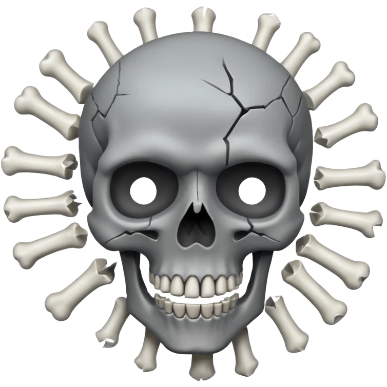 Skull emoji mixed with exploding head emoji emoji
