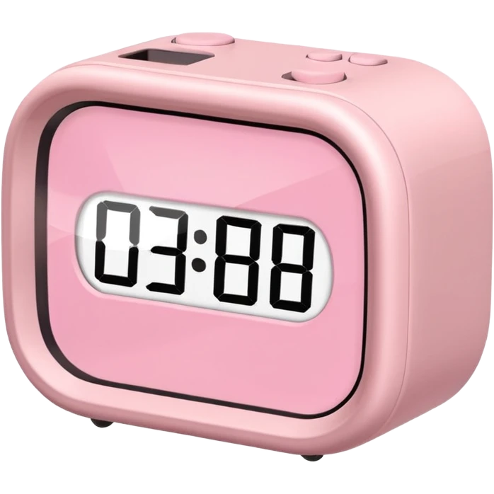 Please make me an alarm clock digital that will show six o'clock in the morning and make it in the style of ios 18.1 and aesthetic and the color is light pink  emoji