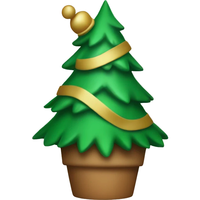 Christmas tree with a hat emoji