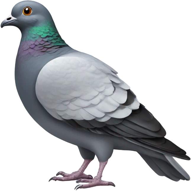 pigeon with head on side emoji