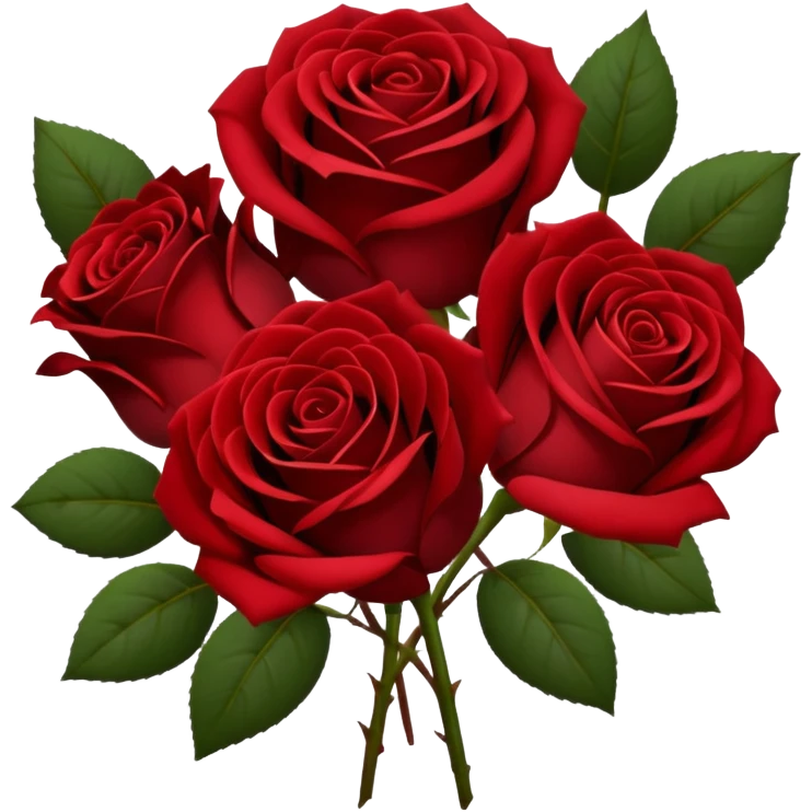 Bouquet of dark red roses emoji