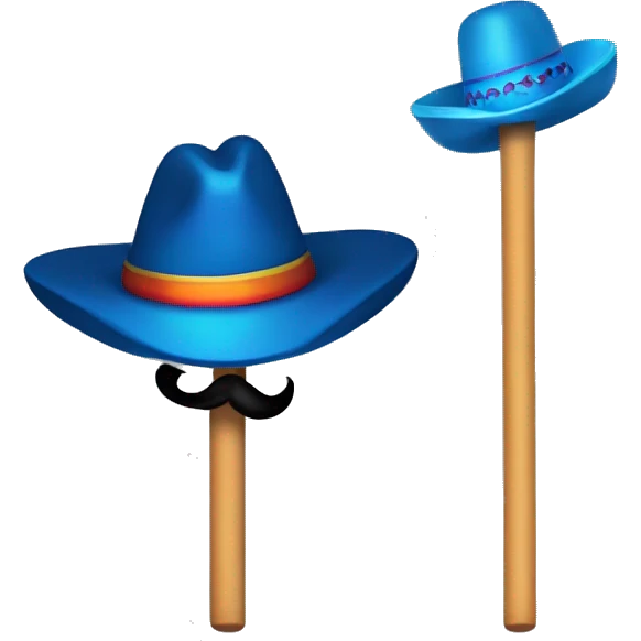 an "N" blue with a magic stick next to him and on that "N" put a mexican hat emoji