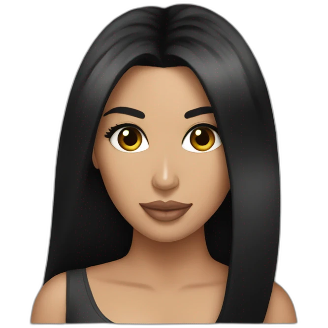 Big as of Kim Kardashian emoji