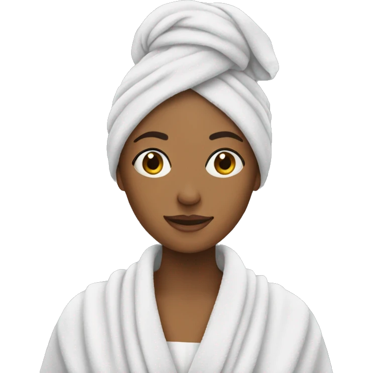 Woman in towel emoji