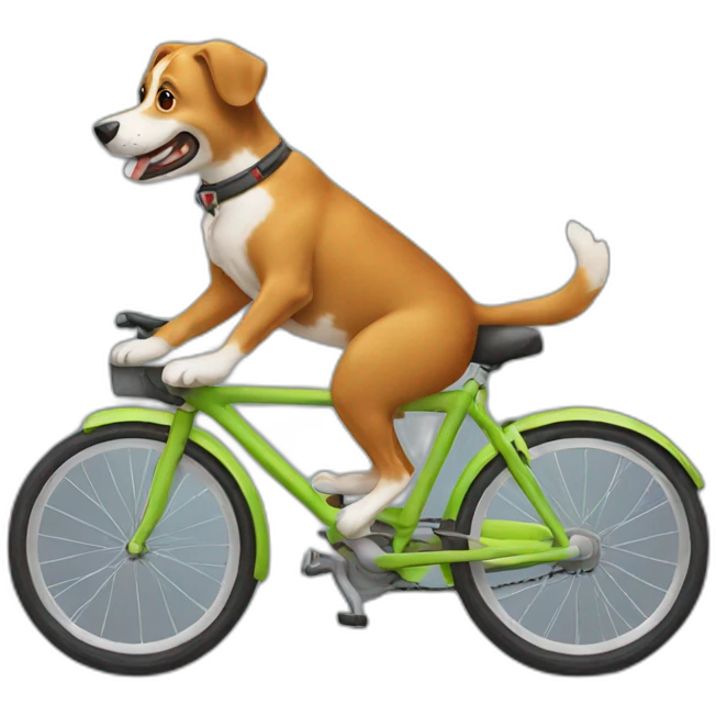 Dog driving bike  emoji