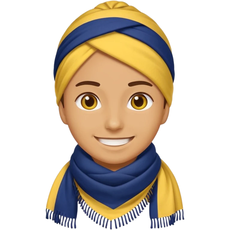 Fenerbahçe themed emoji, yellow and navy blue scarf emoji