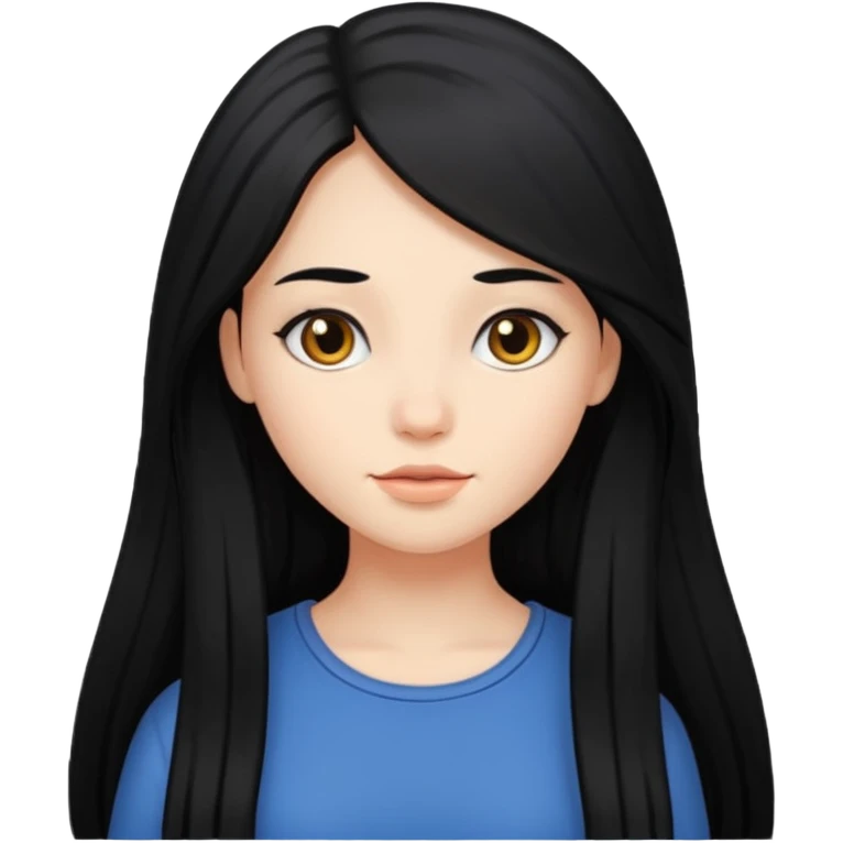 girl with long black hair emoji