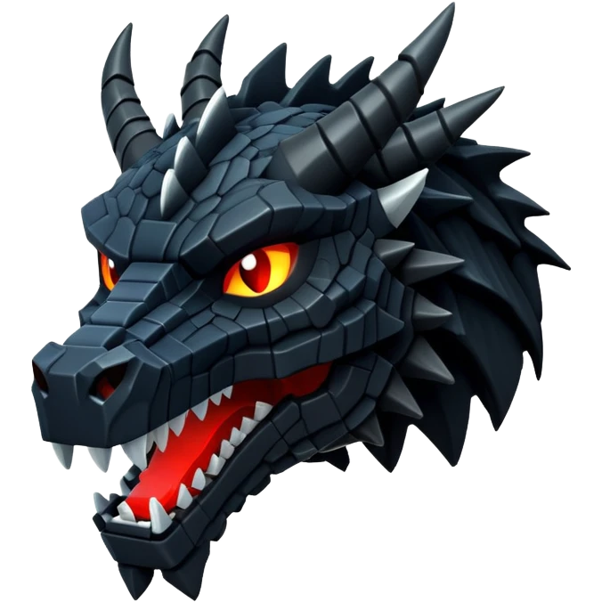 Minecraft black dragon head emoji