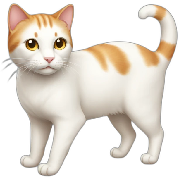 ginger white cat whole body emoji