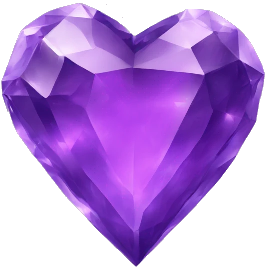 purple crystal heart emoji