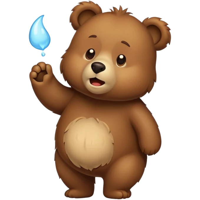 یه خرس قهوه ای که داره میگوزه emoji