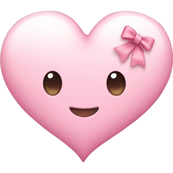 Light pink heart with bow emoji