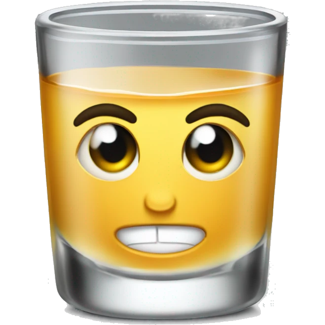 A shot glass of tequila  emoji