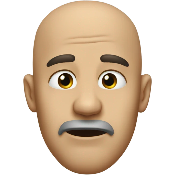 Bald man crying  emoji