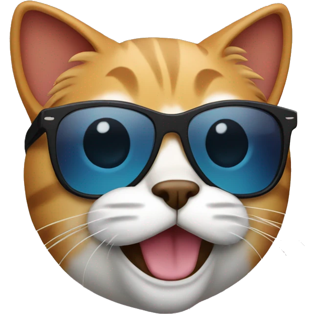 Cat with sunglasses emoji