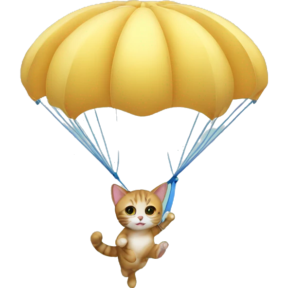 cat on a parachute emoji