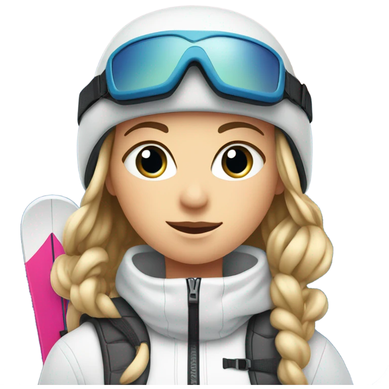 White Girl with skis emoji