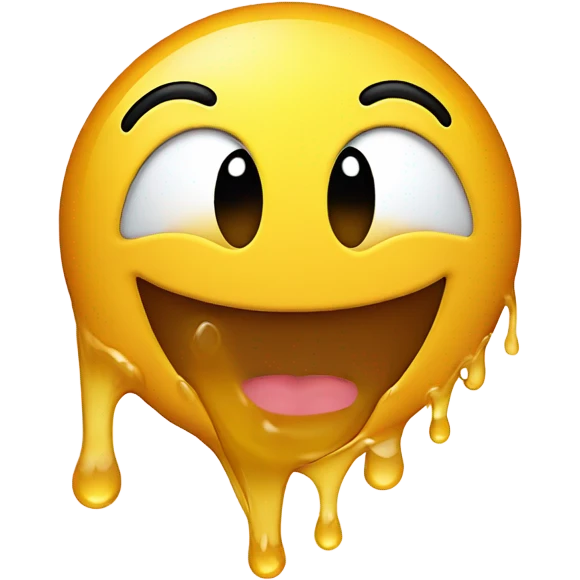 Smiley face with honey coming out of mouth emoji