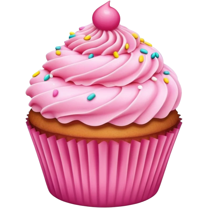 cupcake with pink icing emoji