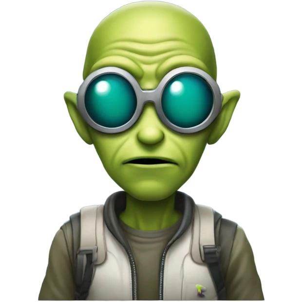 Alien geeking out emoji