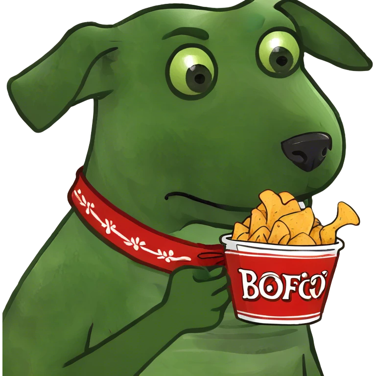 Dog eating food emoji
