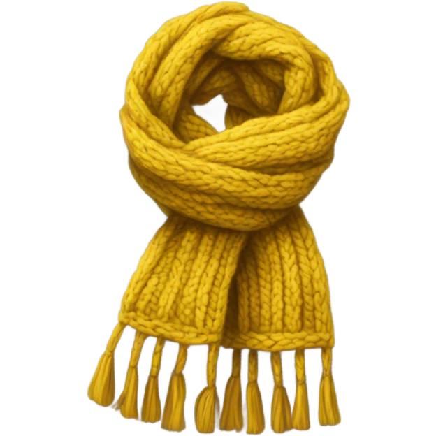 yellow knitted Hufflepuff scarf emoji