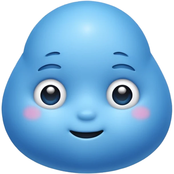Cute blue emoji