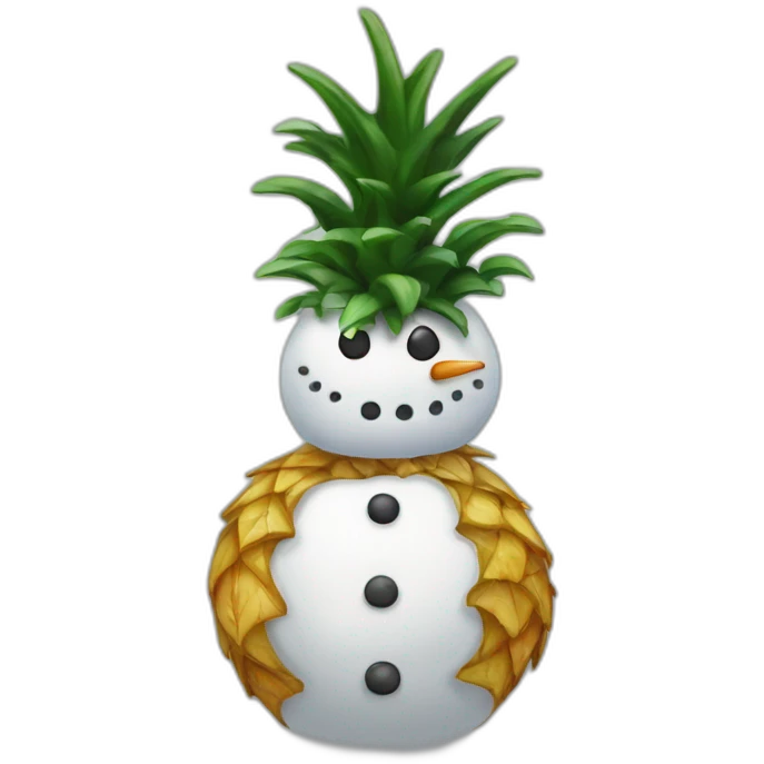 Snowman on a Pineaple emoji