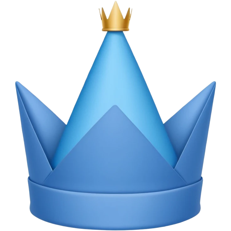 Blue party crown hat—with no jewels or embellishments emoji