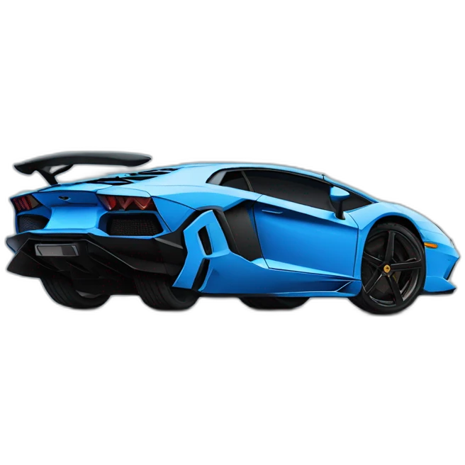 Blue aventador Lamborghini emoji