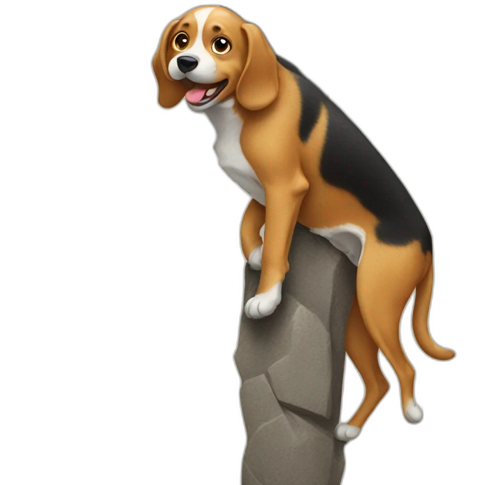 dog climbing emoji