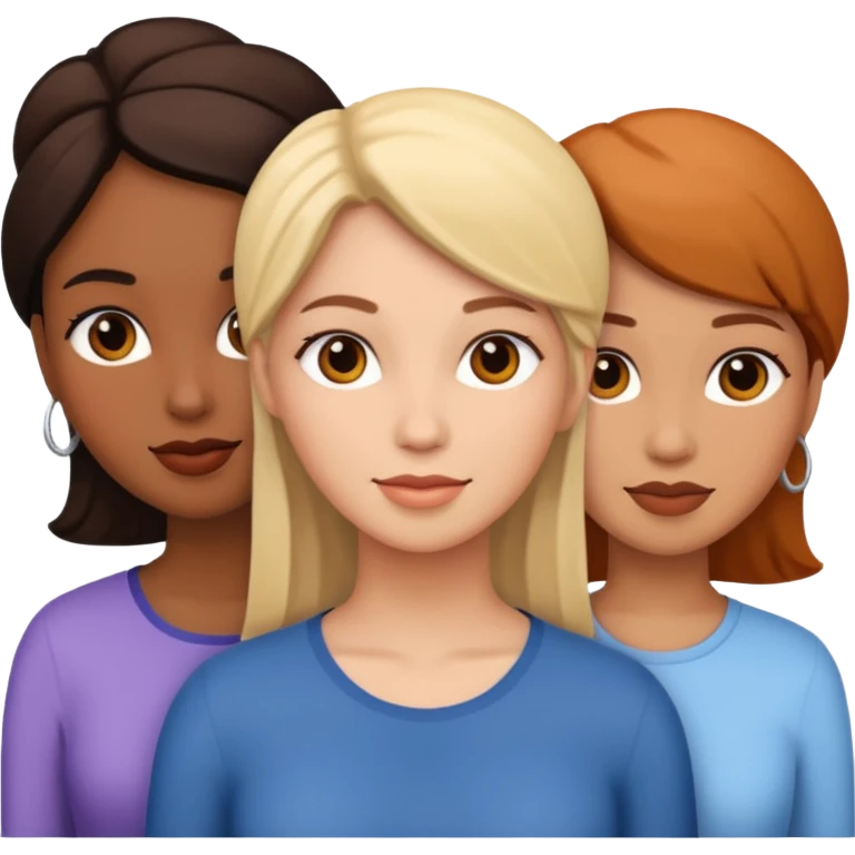 3 different women emoji