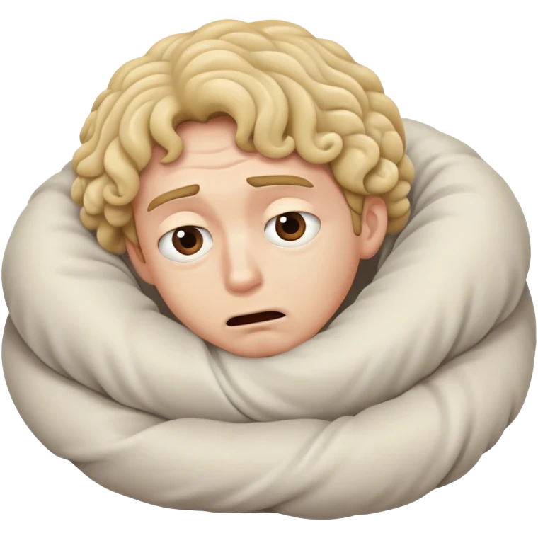 Scared human curled up on himself emoji
