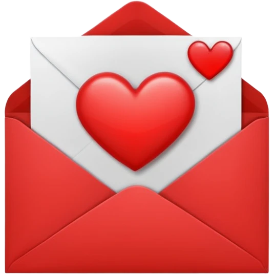 sealed envelope with a heart emoji