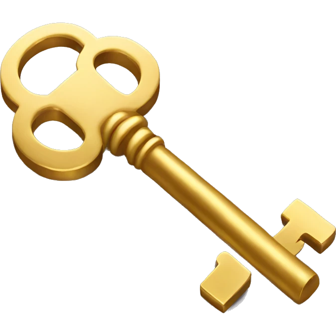 Gold colour Key emoji